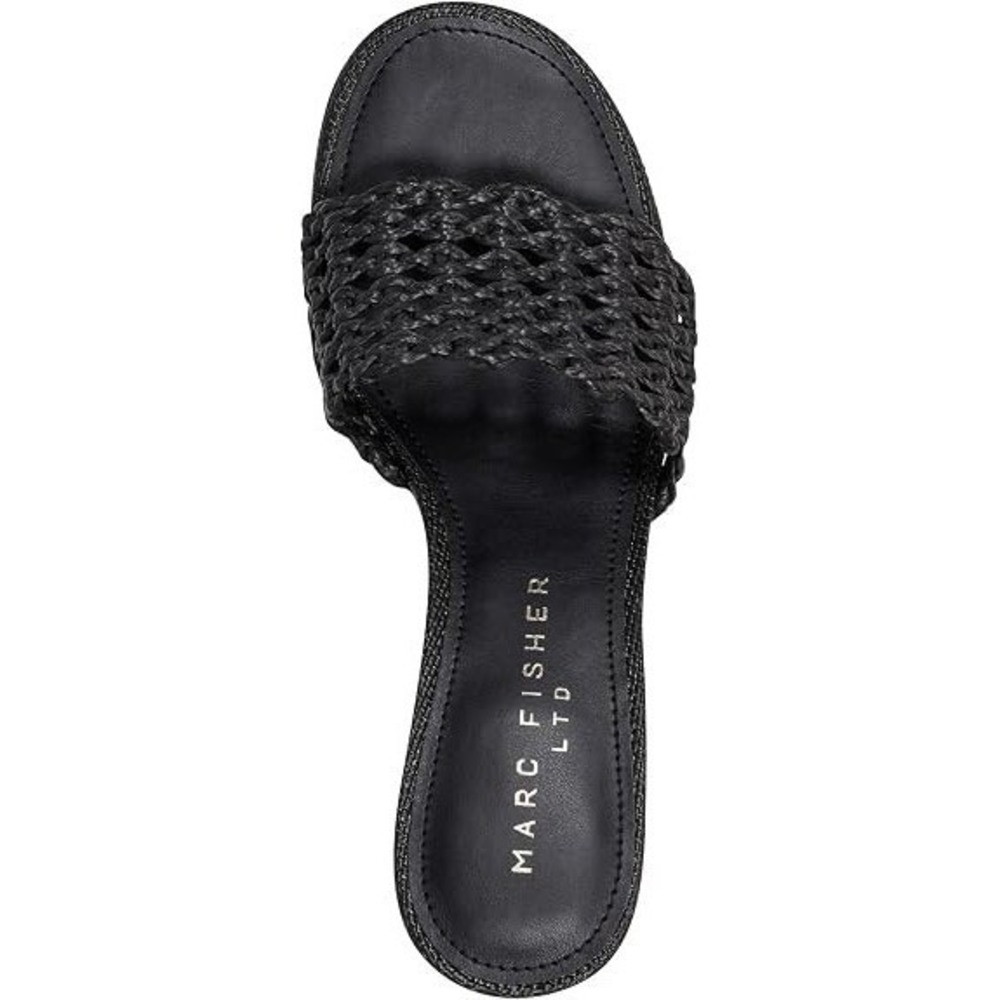 Marc Fisher LTD Jazmine Women's Size 7.5 M Dress Slide Sandals Block Heel Black - Picture 3 of 8